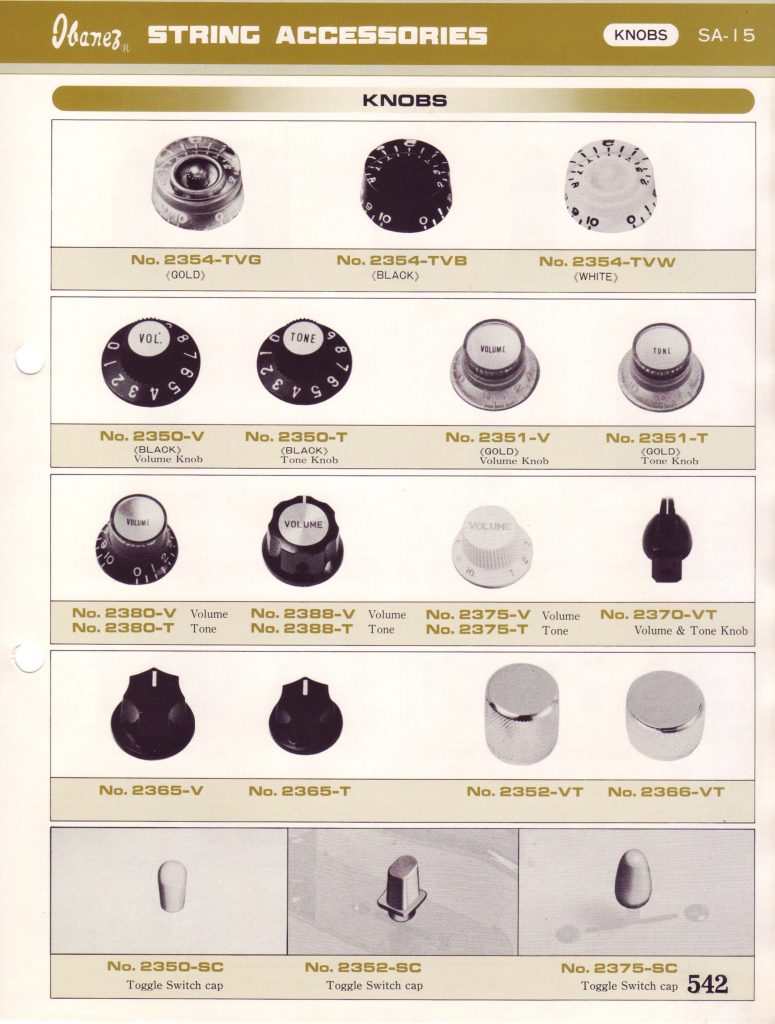 Catalogs Ibanez Vintage Guitars